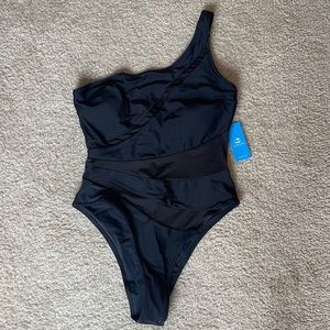 Cupshe Mesh One-Piece One Shoulder Swimsuit